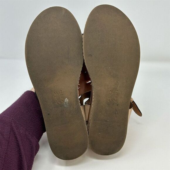 Naturalizer Strappy Platform Sandals Beige Faux Leather Size 9.5 Casual Summer - Picture 9 of 13